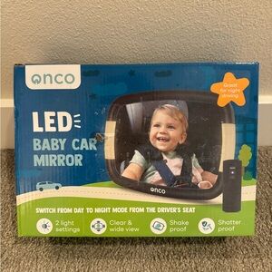Onco LED Baby Car Mirror NEW- Open Box
